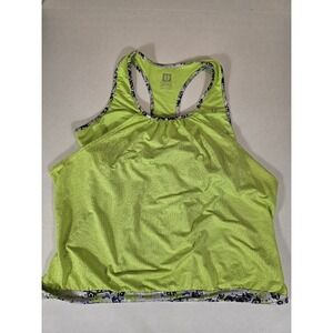 Eleven by Venus Williams Athletic‎ Tank Top Activewear Built In Bra Green